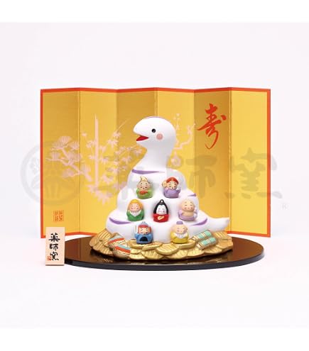 Amazon.co.jp: 薬師窯 馬の置物 錦彩 招福 午(七福神) (開運シール付